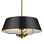 Подвесной светильник с конусовидным металлическим абажуром черного цвета Kichler варинант исполнения - 1 | Loft Concept в Грозном