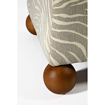 Банкетка Wakonda Gray Zebra с деревянными шариками  варинант исполнения - 5 | Loft Concept в Грозном