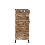 Торшер из перламутра на металлическом каркасе Indonesian Tower 2 варинант исполнения - 2 | Loft Concept в Грозном