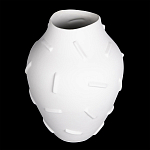 Декоративная ваза белая керамическая с абстрактным объемным декором Molecule Collection варинант исполнения - 3 | Loft Concept в Грозном