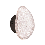 Бра с прозрачным рельефным плафоном на черном металлическом основании Iona варинант исполнения - 1 | Loft Concept в Грозном