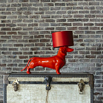 Настольная лампа COLLECTION OF DOGS с абажуром Такса варинант исполнения - 2 | Loft Concept в Грозном