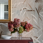 Обои ручная роспись Wild Grasses Special Colourway on Pale Grey dyed silk варинант исполнения - 2 | Loft Concept в Грозном