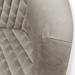 Барный стул со спинкой и мягкой обивкой с ромбами на 4-х деревянных ножках Бежевый Велюр Ava Charm варинант исполнения - 4 | Loft Concept в Грозном