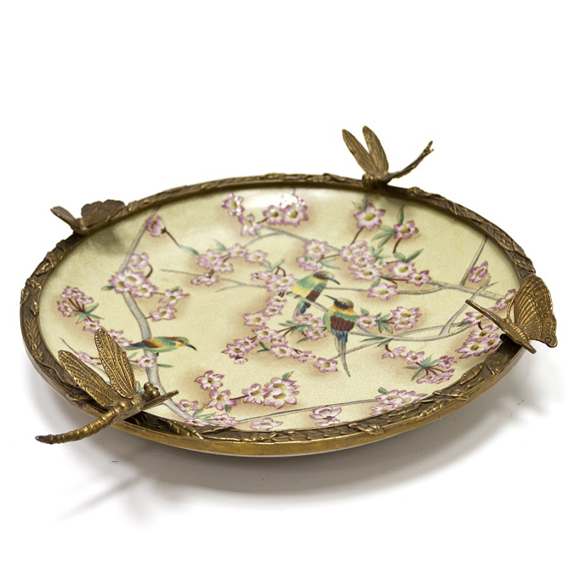 Блюдо Dragonfly Dish Бежевый Бронза Блюдо Dragonfly Dish Бежевый Бронза в Грозном | Loft Concept