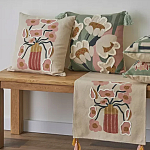 Подушка с цветочным принтом Blooming Elegance Rose варинант исполнения - 7 | Loft Concept в Грозном