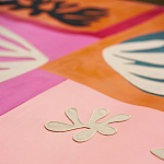 Обои ручная роспись в стиле Арт-деко Jazz Original colourway on painted silk with embroidery варинант исполнения - 5 | Loft Concept в Грозном