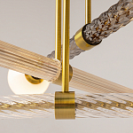 Люстра со стеклянными вставками Helios варинант исполнения - 4 | Loft Concept в Грозном