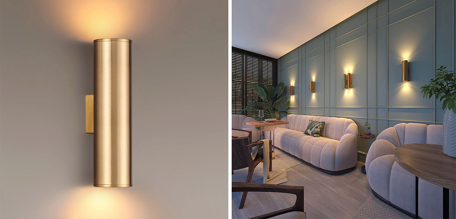 Бра Derk Trumpet tube Wall lamp Gold Бра Derk Trumpet tube Wall lamp Gold - Loft-Concept в Грозном
