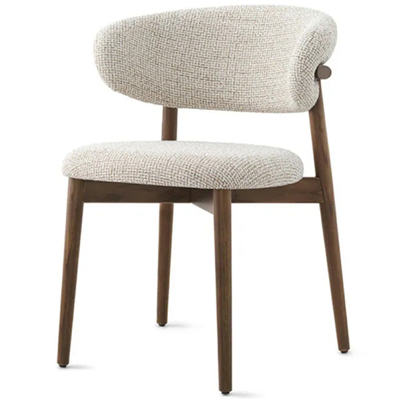 Стул деревянный Fay Wooden Soft Chair Коричневый Бежево-серый Орех Стул деревянный Fay Wooden Soft Chair Коричневый Бежево-серый Орех в Грозном | Loft Concept