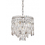 Люстра круглая с хрустальными подвесками на серебряном каркасе Roul Crystal Light варинант исполнения - 11 | Loft Concept в Грозном