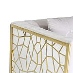 Кресло велюровое серое с фактурным каркасом золотистого цвета Best Traits варинант исполнения - 2 | Loft Concept в Грозном