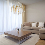 Люстра подвесная золотого цвета с разветвленными ветвями и прозрачными стеклянными подвесками Droplet Chandelier варинант исполнения - 12 | Loft Concept в Грозном