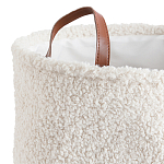 Корзина для белья из ткани букле Boucle Organizers Round варинант исполнения - 2 | Loft Concept в Грозном