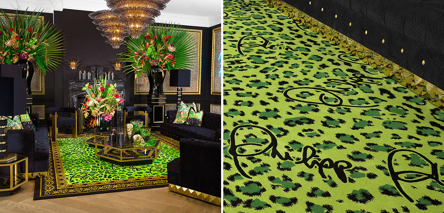 Ковер Philipp Plein Carpet Jungle 300 x 400 cm Зеленый Ковер Philipp Plein Carpet Jungle 300 x 400 cm Зеленый - Loft-Concept в Грозном
