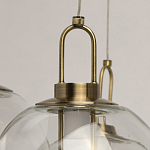 Люстра с 7-ю плафонами из прозрачного стекла в форме шара Orb Cascade  варинант исполнения - 11 | Loft Concept в Грозном