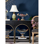 Чаша из прозрачного стекла с бронзовым рельефным ободком Eden Garden варинант исполнения - 3 | Loft Concept в Грозном