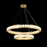 Люстра с 2-мя кольцами из натурального камня с регулируемыми плафонами Durability of Stone варинант исполнения - 5 | Loft Concept в Грозном