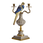 Подсвечникв образе попугая из фарфора с бронзовыми элементами Eden Garden варинант исполнения - 2 | Loft Concept в Грозном