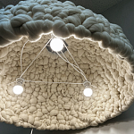 Вязаный подвесной светильник из шерсти Dome Wool Lamp  варинант исполнения - 4 | Loft Concept в Грозном