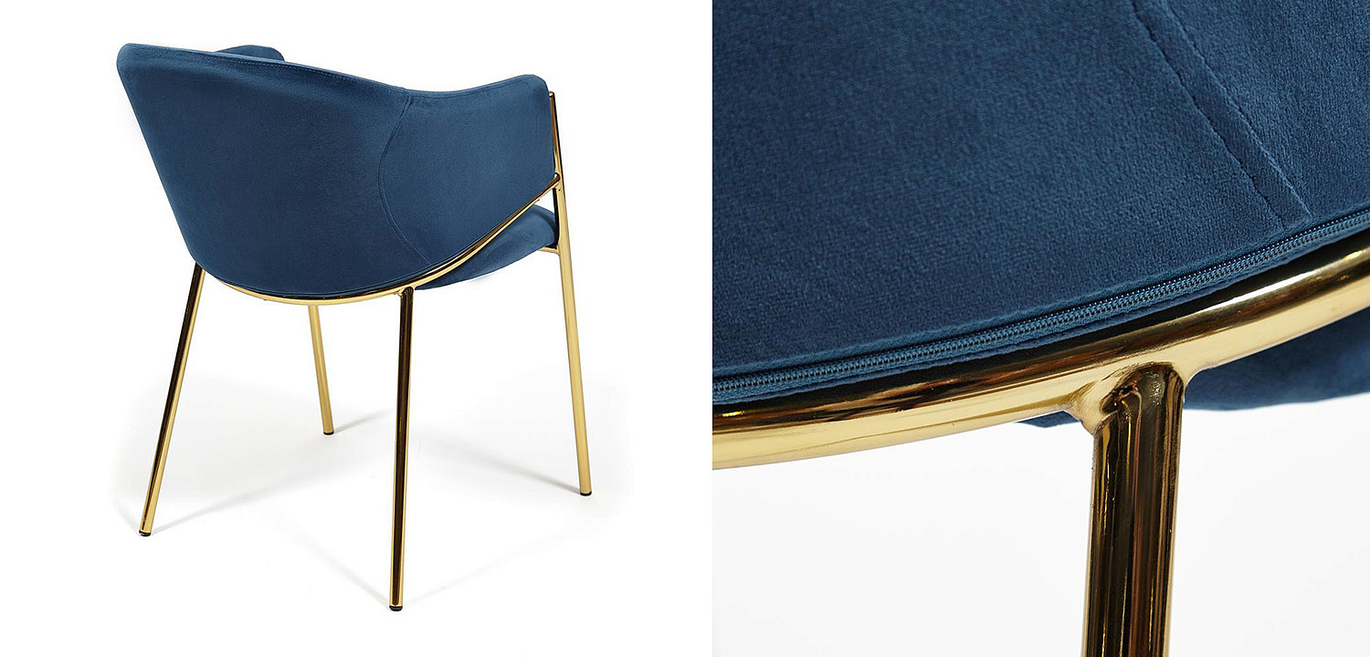 Стул Dolores blue velvet - Loft-Concept в Грозном