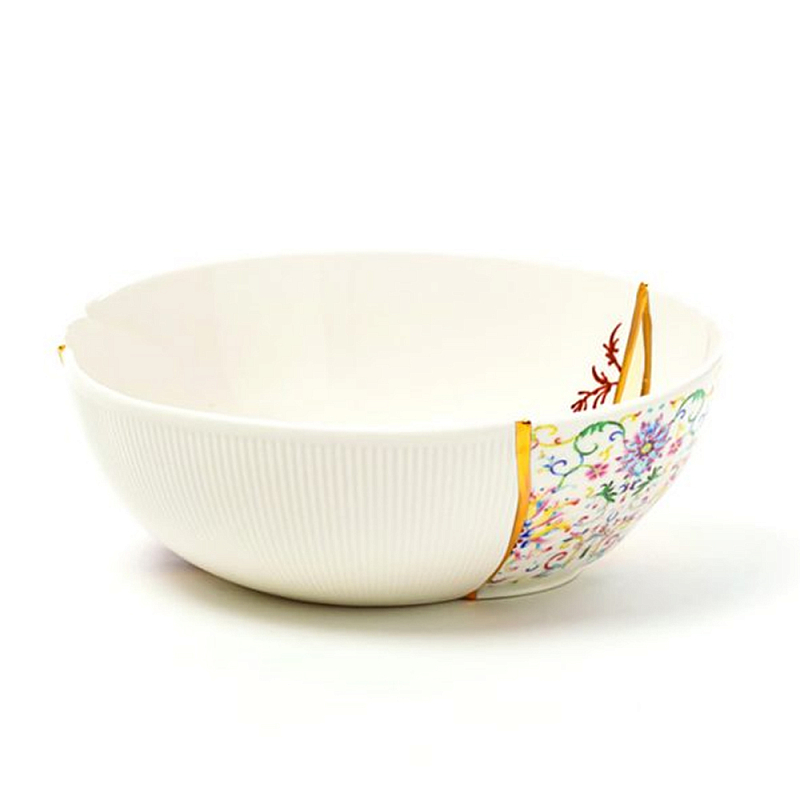 Салатник Seletti Kintsugi Белый Золотой Мульти Салатник Seletti Kintsugi Белый Золотой Мульти в Грозном | Loft Concept