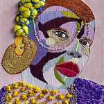 Картина с вышивкой Портрет wall panel People with the yellow ear 4 варинант исполнения - 1 | Loft Concept в Грозном