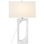 Настольная лампа на прямоугольном корпусе с тканевым абажуром One Piece Support варинант исполнения - 2 | Loft Concept в Грозном