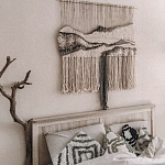 Панно Современный Гобелен ручная работа Туманное Утро варинант исполнения - 3 | Loft Concept в Грозном