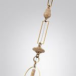 Подвесной светильник с круглым прозрачным плафоном и декоративной каменной вставкой Tectona  варинант исполнения - 6 | Loft Concept в Грозном