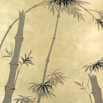 Обои ручная роспись Bamboo Dark Lacquer on Deep Rich Gold gilded tea paper варинант исполнения - 1 | Loft Concept в Грозном