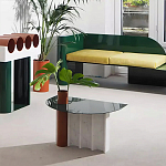 Дизайнерский журнальный стол с рельефным основанием Dutynor варинант исполнения - 4 | Loft Concept в Грозном