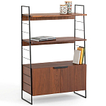 Стеллаж из стали и орехового дерева Derek Wood Rack варинант исполнения - 1 | Loft Concept в Грозном