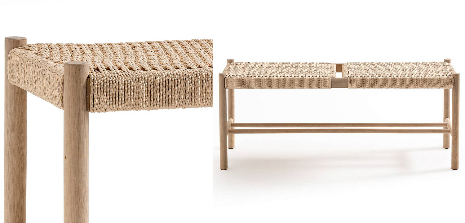 Банкетка Enzo Wicker Beige Banquet Банкетка Enzo Wicker Beige Banquet - Loft-Concept в Грозном