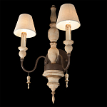 Бра с двумя конусовидными белыми тканевыми абажурами Terrain варинант исполнения - 4 | Loft Concept в Грозном