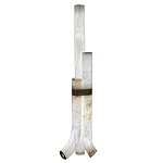 Торшер геометрический с тремя мраморными плафонами Marble Tripod варинант исполнения - 1 | Loft Concept в Грозном