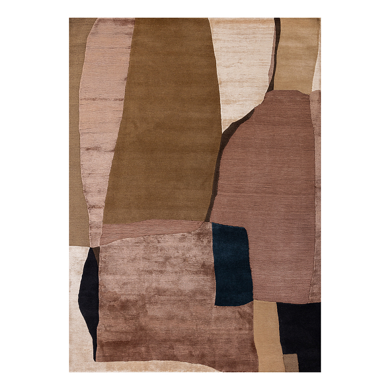 Ковер шелк Manhattan Wool Silk Carpet IV Розовый Оливковый Бежевый в Грозном | Loft Concept 