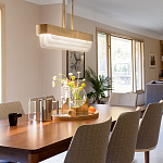 Люстра подвесная прямоугольная цвета латунь Kichler варинант исполнения - 8 | Loft Concept в Грозном