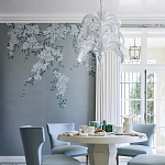 Обои ручная роспись Jasmine Standard colourway on Wood Ash slub silk варинант исполнения - 1 | Loft Concept в Грозном