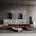 Люстра подвесная с металлическими цепочками и изогнутыми металлическими дугами 72 см Atlantis Chain варинант исполнения - 11 | Loft Concept в Грозном