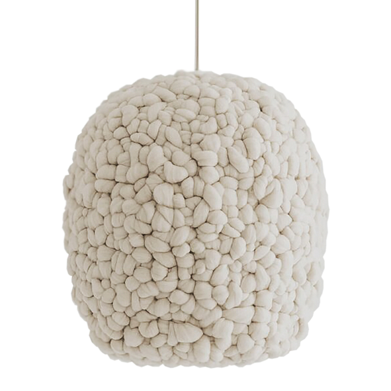 Светильник вязаный из шерсти Wool Lamp Cloud Бежевый Светильник вязаный из шерсти Wool Lamp Cloud Бежевый в Грозном | Loft Concept
