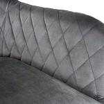 Стул с мягкой серой обивкой из велюра и подъемно-поворотным механизмом на черных колесиках Harper Gray варинант исполнения - 3 | Loft Concept в Грозном