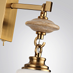 Бра со стеклянным плафоном конусообразной формы и декоративной вставкой из джута Tectona  варинант исполнения - 6 | Loft Concept в Грозном