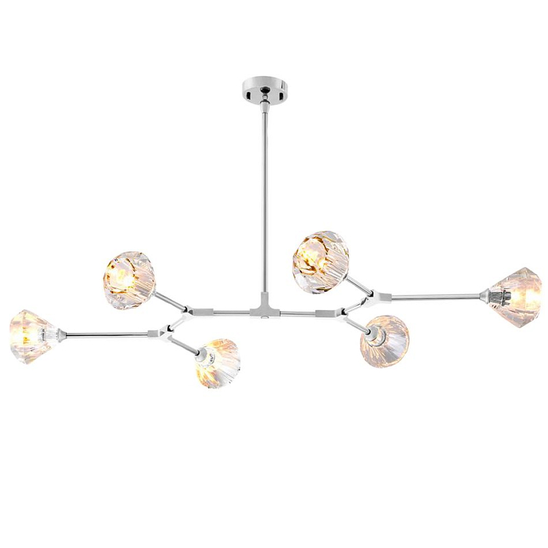Люстра Chandelier Salasco Никель Прозрачный (Transparent) Люстра Chandelier Salasco Никель Прозрачный (Transparent) в Грозном | Loft Concept