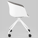 Офисное кресло из пластика с мягким сиденьем Eggshell Grey варинант исполнения - 4 | Loft Concept в Грозном