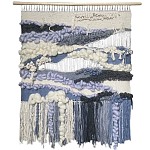 Современное ткачество гобелен в синих оттенках Blue Undine II варинант исполнения - 4 | Loft Concept в Грозном