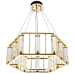 Люстра в форме шестиугольника с хрустальным декором Agace Crystal Chandelier варинант исполнения - 3 | Loft Concept в Грозном