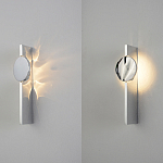 Бра с круглым зеркальным диском на прямоугольном соновании Reflection Circle Glow варинант исполнения - 3 | Loft Concept в Грозном