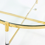 Кофейный столик со столешницей из стекла Crossy варинант исполнения - 2 | Loft Concept в Грозном