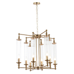 Люстра с 8-ю прозрачными цилиндрическими плафонами Jeanette варинант исполнения - 8 | Loft Concept в Грозном